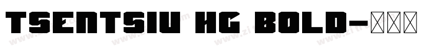 Tsentsiu HG Bold字体转换